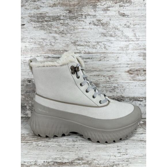 Women's Cole Haan 5.Zerogrand Flurry Hiker Gray Waterproof Winter Boots Sz 8.5B - Picture 2 of 9